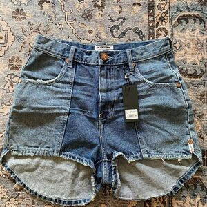 One Teaspoon Dark Blue Jean Shorts